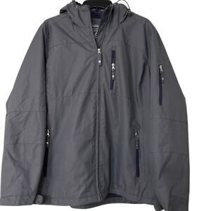 FREE COUNTRY Radiance Gray And Purple Zip Up Coat Purple Quilted Interior 2X
